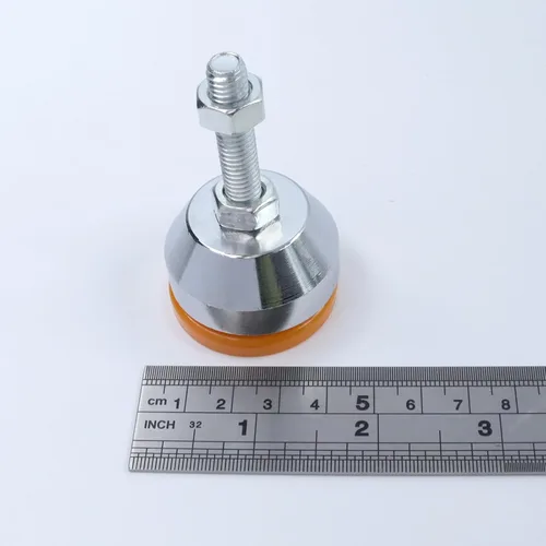 Miniatura 5 de Pies niveladores M8x50mm, capacidad de 2200 libras, deslizadores giratorios ajustables y resistentes, base antideslizante de 1.53 pulgadas