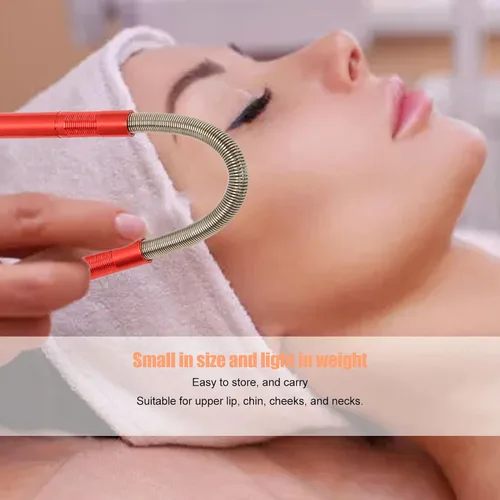 Miniatura 3 de Removedor de vello facial, herramienta de roscado de resorte, depiladora facial depiladora depiladora facial de resorte para mujer, bobina