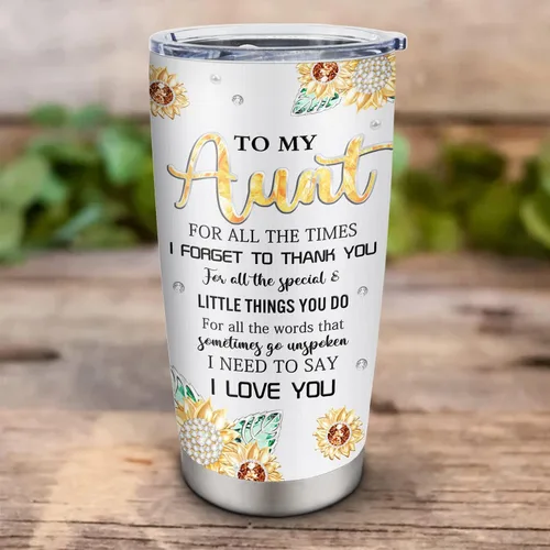 Miniatura 6 de Muilzon Vasos de 20 onzas para la tía – Regalos para la mejor tía del mundo para cumpleaños, Navidad, Día de la Madre, taza de café – Regalo