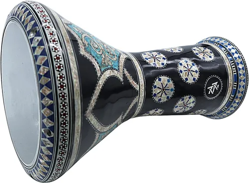 Miniatura 2 de La Darbuka Doumbek egipcia de madre de perla de 17.5" de Zaza Percussion (Orquídea Azul)
