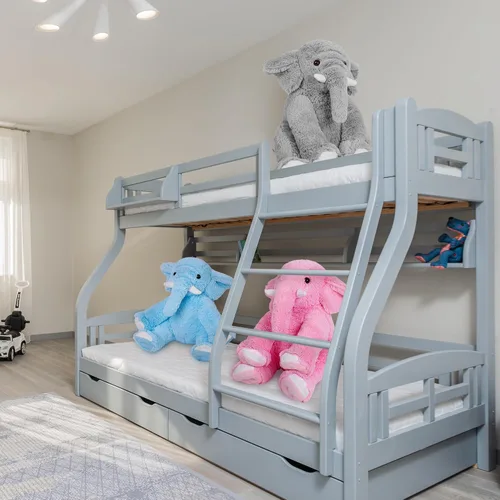 Miniatura 6 de OurHonor Animales de peluche con peso de elefante, 5 libras y 16 pulgadas, peluche de elefante de peluche con peso, regalos para niños y adultos Azul