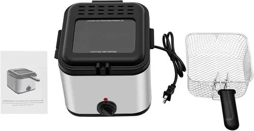 Miniatura 12 de Freidora profunda de 2.5 litros con cesta desmontable, potente freidora de aceite de uso doméstico de 1000 W con temperatura ajustable, protección