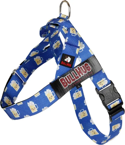 Miniatura 10 de BULLHUG Arnés ajustable para perro, sin tirones, sin estrangulamiento, para bulldogs ingleses, bulldogs franceses, pugs y razas de pecho ancho
