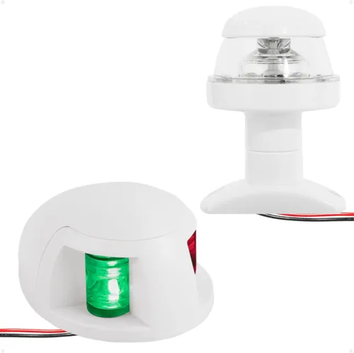 Five Oceans Kit de luces de navegación para barcos, anclaje LED y luces bicolor, 12 V, reglas USCG 2 NM para pontón, barcos de pesca, lanchas de