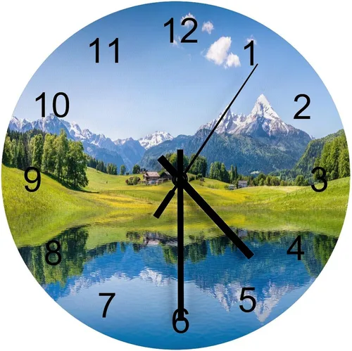 Miniatura 20 de Reloj de Pared de Flores Silencioso Sin Tictac Operado por Batería, Caricatura de los 70s Linda Flor Abstracta Pastel Margarita Reloj Floral