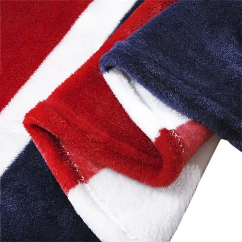 Miniatura 7 de Manta de franela suave y gruesa con bandera británica de Union Jack, de 59 x 79 pulgadas, manta grande de vellón coral esponjoso para el hogar