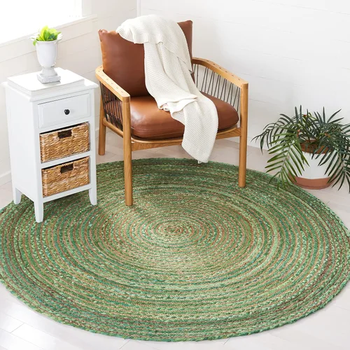 Miniatura 37 de SAFAVIEH Alfombra 8x10 - Colección Cape Cod - Grande - Beige y Multi, Jute y Algodón Hecho a Mano, Diseño Trenzado Tejido (CAP202B)