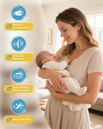 Miniatura 3 de Paquete de 6 filtros HEPA de repuesto compatibles con Momcozy KleanPal Pro/Grownsy/Papablic/MOMFANN - Lavadora y esterilizador de biberones