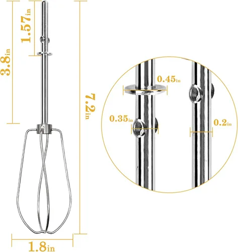 Miniatura 3 de Batidoras turbo para mezcladora de mano KitchenAid W10490648, KHM2B, AP5644233, PS4082859