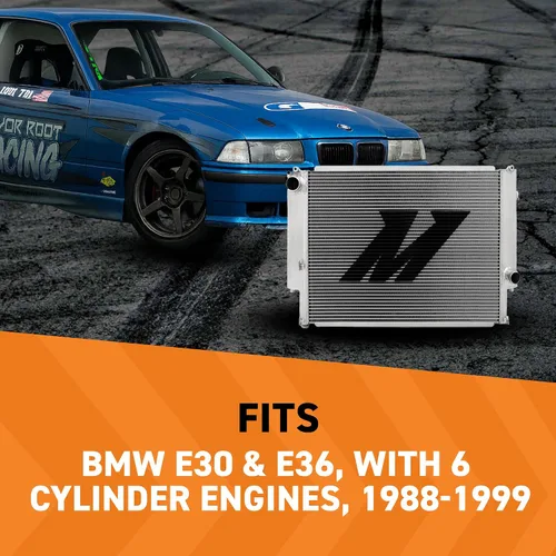 Miniatura 2 de Mishimoto MMRAD-E36-92 radiador para transmisión manual de aluminio para BMW E36