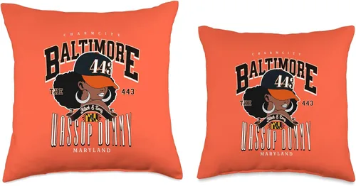 Miniatura 3 de Baltimore Area Code 443 443 Area Code Baltimore Maryland Flag Black Girl Bmore Pride - Almohada de 16 x 16 pulgadas, multicolor