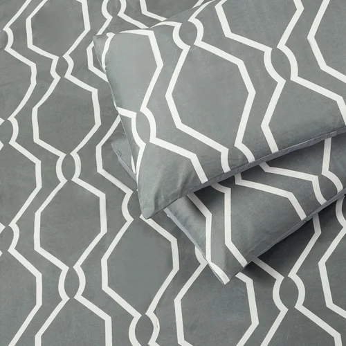 Miniatura 7 de Grand Avenue Juego de edredón geométrico de 7 piezas, tamaño King, ropa de cama con estampado de microfibra, juego de ropa de cama para todas