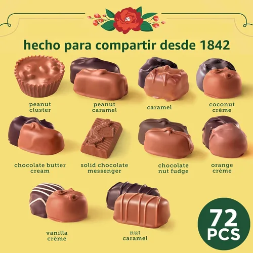 Miniatura 4 de Whitman's Sampler - Caja de regalo de chocolate surtido, 36 onzas (72 piezas)
