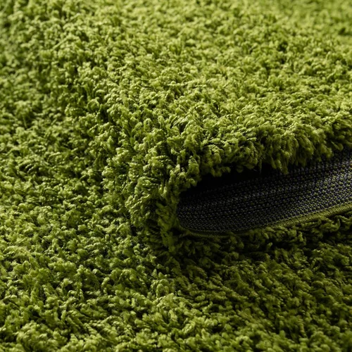 Miniatura 6 de Unique Loom Colección Solid Shag - Alfombra de área (1.60 m de diámetro, redonda, color verde hierba)