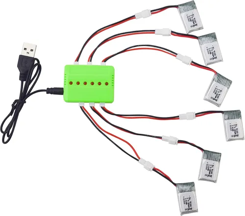Miniatura 3 de Accesorios 6PCS 3.7V 220mah batería de litio y 6 en 1 cargador de equilibrio para E010 E010C E011 E011C E013 GoolRC T36 NINHUI NH010 F36 H36 HS210