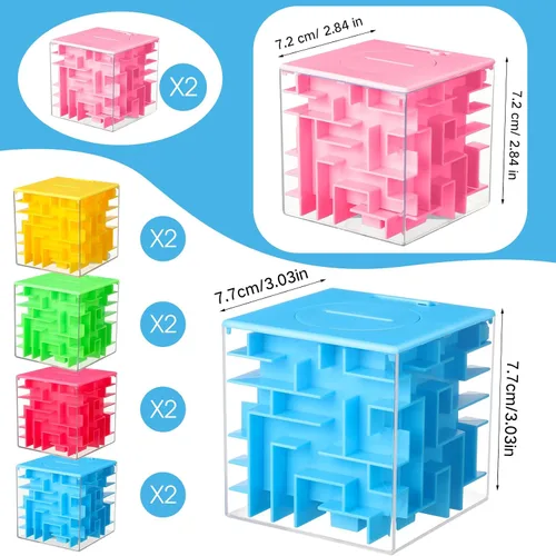 Miniatura 2 de Paquete de 10 cajas de rompecabezas de laberinto de dinero para regalo en efectivo, divertido soporte para dinero, cajas de regalo de rompecabezas
