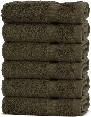 Miniatura 11 de Chakir Turkish Linens - Toallas turcas de alta calidad 100% algodón para baño, 13 x 13 pulgadas (6 toallas pequeñas, aguamarina)