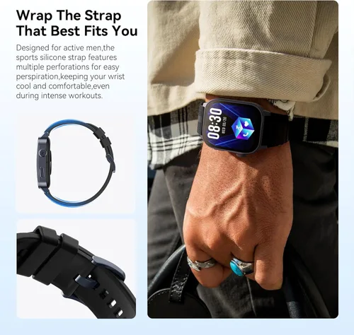 Miniatura 3 de Reloj inteligente (respuesta/hacer llamadas), reloj inteligente con pantalla AMOLED curva de 2.1 pulgadas para hombres y mujeres, rastreadores