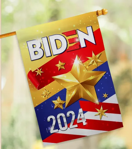 Miniatura 9 de Biden Harris Flag 2020 House Pack Patriotic Vote President Democrat Republican Tea Party United State American Election Banner Small Garden Yard