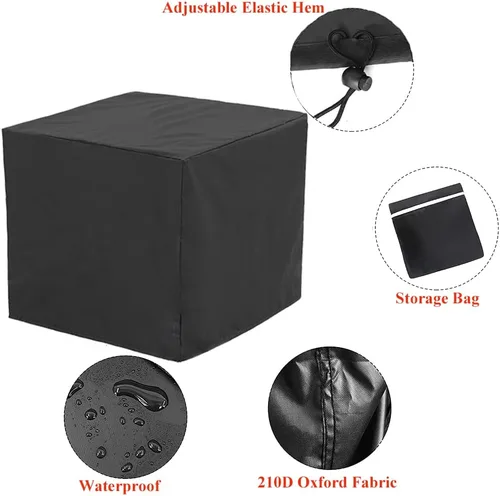 Miniatura 4 de Juego de fundas cuadradas / rectangulares para muebles de mesa de patio, impermeables, para interiores y exteriores, a prueba de polvo, para mesa