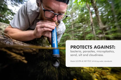 Miniatura 6 de LifeStraw Filtro de agua personal para senderismo, camping, viajes y preparación para emergencias Azul
