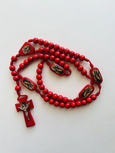 Miniatura 3 de Novena a la Virgen del Perpetuo Socorro" Libro de Rezo con Rosario de Madera Hecho a Mano