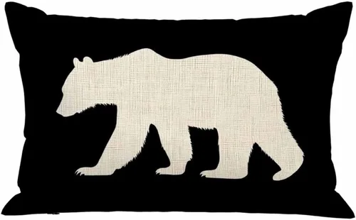 Miniatura 12 de Mugod Funda de cojín con diseño de lunares negros, sin costuras, para cama, sofá, oficina, 20 x 30 pulgadas