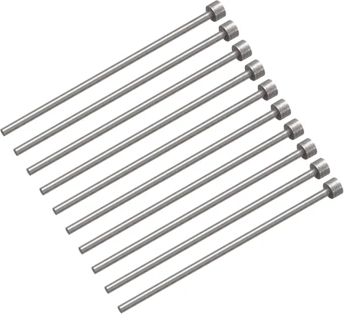 Miniatura 8 de uxcell Pasadores eyectores rectos, 0.118 in (1/8 ") de diámetro. Punzón de punta redonda de acero 65Mn 100 mm (4 ") de largo para mantenimiento