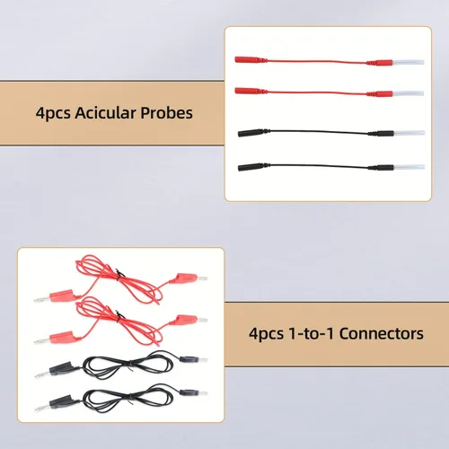 Miniatura 6 de Kit de cables de prueba de circuito automotriz, 104 piezas multímetro multifunción sonda eléctrica kit de prueba con estuche de transporte negro