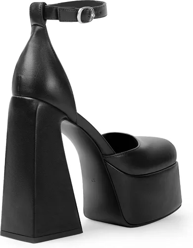 Miniatura 5 de ANN CREEK Tacón grueso de plataforma para mujer con correa de tobillo y punta cuadrada
