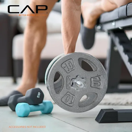 Miniatura 5 de CAP Barbell Placas de peso de agarre estándar de 1 pulgada Gris