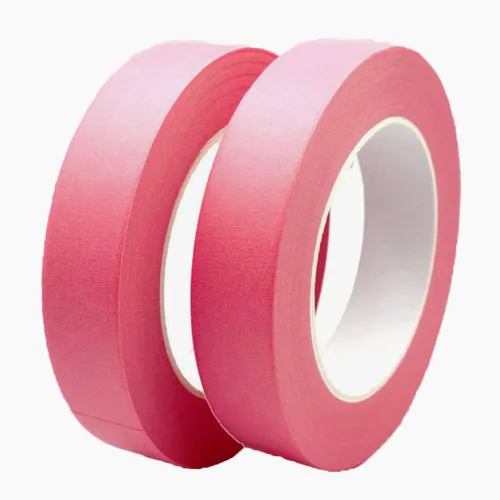 Miniatura 28 de Paquete de 2 Cintas Naranjas para Pintores de 1 pulgada de Ancho, Cinta de Enmascarar de 1 pulgada X 55 Yardas X 2 Rollos, Cinta de Papel Naranja