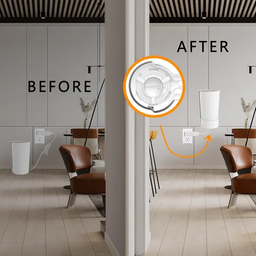Miniatura 6 de Soporte de pared para TP-Link, Deco X90/X95/XE200 WiFi 6 Soporte de pared con organizador de cables, sistema WiFi de malla para el hogar, soporte