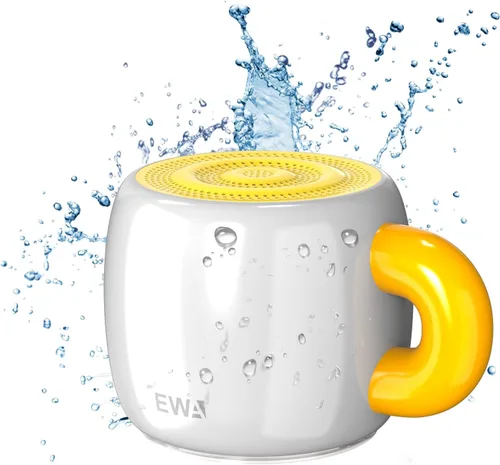 Miniatura 10 de EWA Altavoz Bluetooth, mini altavoz Bluetooth portátil con diseño creativo en forma de taza, IP67 impermeable, sonido fuerte y claro, regalo ideal
