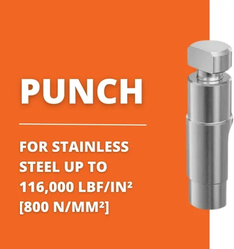 Miniatura 2 de Fein Punzón para BLK 3.5 E - Herramienta de alto rendimiento para acero inoxidable de hasta 116,000 lbf/in², construcción duradera, instalación
