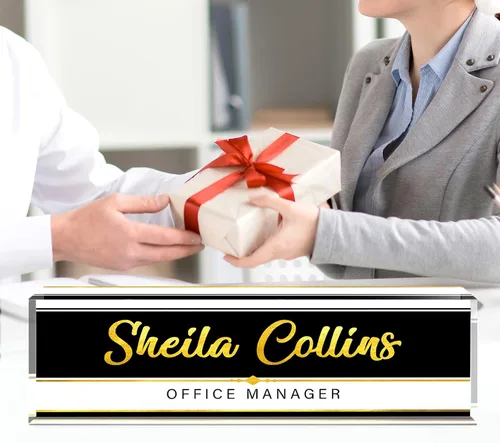 Miniatura 6 de Placa de nombre personalizada para escritorio, regalos de agradecimiento a los empleados, decoración de oficina, acrílico personalizado, accesorios