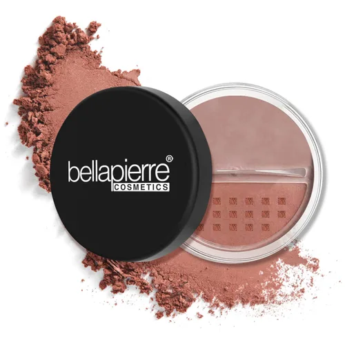 Bellapierre Rubor mineral – Rubor en polvo suelto, color ligero de mejilla, acabado húmedo cálido, sin talco, hipoalergénico y no tóxico, 0.3 oz –