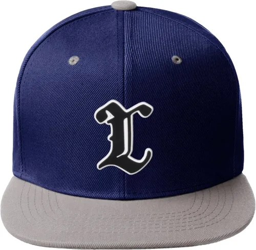Miniatura 700 de Daxton Gorra clásica con visera de billete plano con letras del alfabeto inglés antiguo de la A a la Z