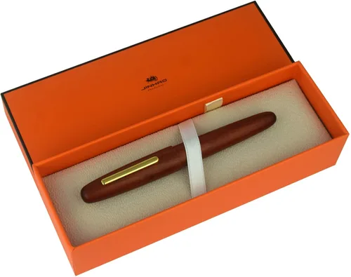 Miniatura 7 de Jinhao Heritage 9056 - Pluma estilográfica vintage de madera, palisandro natural, punta fina con convertidor de tinta recargable, colección hecha a