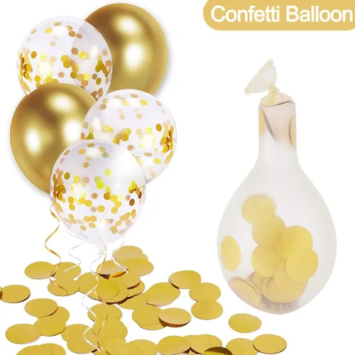Miniatura 8 de Decoraciones de cumpleaños doradas y negras – Cartel feliz, guirnalda de arco de globos para hombres, mujeres, niñas, dulces 16, 21, 30, 40, 50