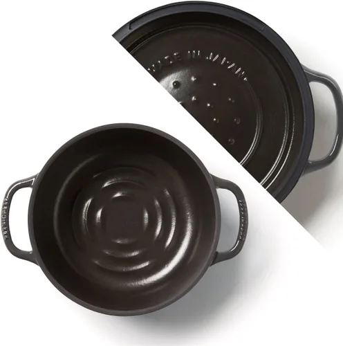 Miniatura 3 de VERMICULAR Arrocera"RICEPOT MINI" (3Go) RP19A-GY (Gris Trufa)【Productos genuinos nacionales de Japón】 【Se envía desde JAPÓN】