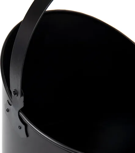 Miniatura 5 de Mind Reader Cubo para cenizas para chimenea, capacidad de 6 L (1.5 galones), estufa de leña, accesorios para chimenea, metal, 9 pulgadas de largo x