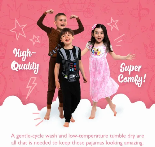 Miniatura 6 de Disney Conjunto de pijama de algodón ajustada de 6 piezas para niñas Frozen Princesas Minnie Mouse