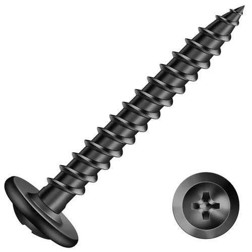 Miniatura 25 de #8 x 5/8 "Tornillo de madera 500 piezas de acero de aleación estándar hilo truss cabeza rápida autorroscante por SG TZH plata - aleación de acero