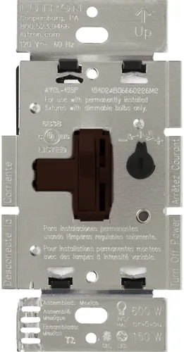 Miniatura 15 de Lutron Ariadni/Toggler LED+ Interruptor Regulador de Luz para LED Regulable, Halógeno e Incandescente Interruptor Dimmer, 150W, Unipolar/3-Vías