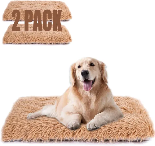 Miniatura 30 de Cama lavable a máquina, almohadilla de felpa de lujo para perros y gatos, tapete inferior antideslizante para perrera, camas peludas para razas