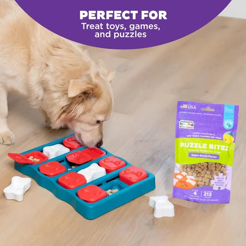 Miniatura 2 de Outward Hound by Nina Ottosson Puzzle Bitez Golosinas para perros, sabor a tocino de manzana, recompensa de entrenamiento del tamaño de un bocado