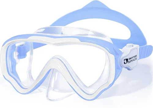 Water Space Kids Swimming Goggles Swim Mask with Nose Cover for Kids Youth 3-15, Anti-Shattered Lens UV Protection No-leak Azul (1 paquete)