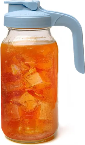 Miniatura 7 de County Line Kitchen Jarra de Vidrio Tipo Mason con Tapa - Boca Ancha, 2 Cuartos de Galón (64 oz) - Resistente, A Prueba de Fugas - Jarra para Té