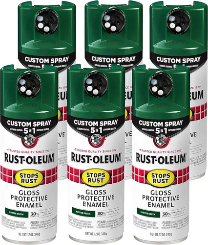 Miniatura 58 de Rust-Oleum 376855 - Pintura en aerosol antióxido personalizada 5 en 1, 12 onzas, color negro mate, (paquete de 1)